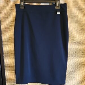 Calvin Klein Dark Blue Pencil Skirt